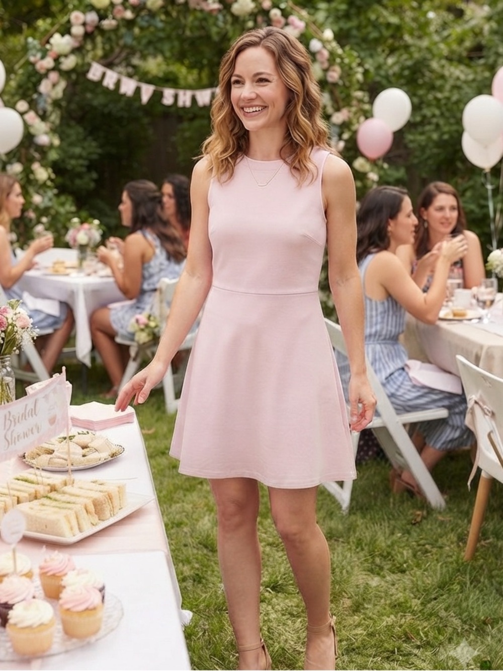 GAP Light Pink Sleeveless A-Line Mini Dress 4